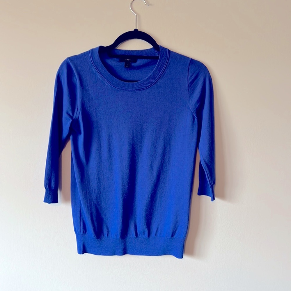J Crew Merino Wool 3/4 Sleeve Sweater- Size XS